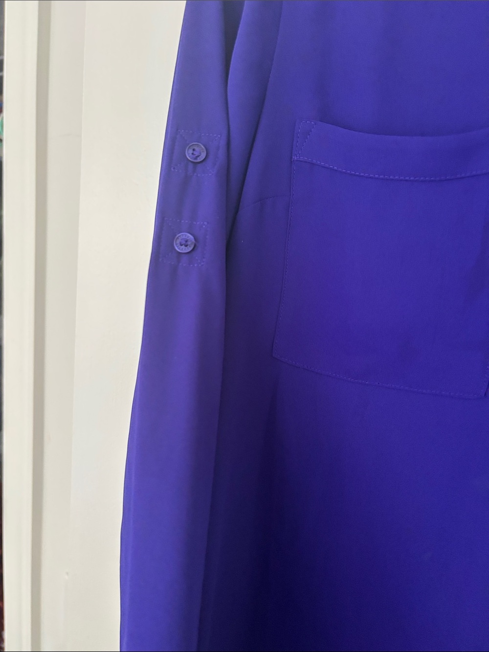 Express purple portofino button down blouse size M - Picture 4 of 4